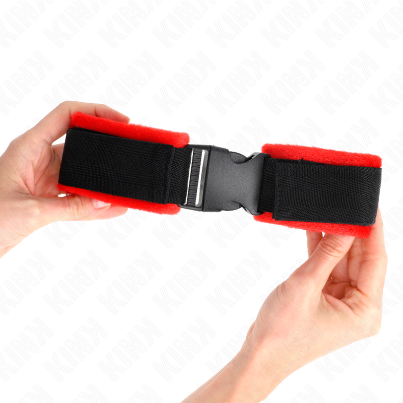 Kink - Nylon Bind Klett-Handfesseln Schwarz Modell 1 Verstellbar 25-35 Cm X 6 Cm