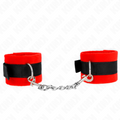 Kink - Beginner Pelzhandmanschetten Schwarz-Rot 30 X 7 Cm