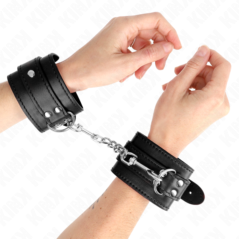 Kink - Einfache Handgelenksfesseln Schwarz Verstellbar 20-23 Cm X 5,5 Cm