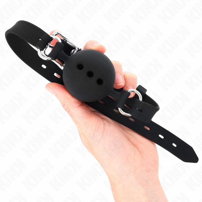 Kink - Vollsilikon-Klappen 55 X 2 Cm Mit 4,5 Cm Kugel Grã–Sse M Schwarz Verstellbar 35-51 Cm
