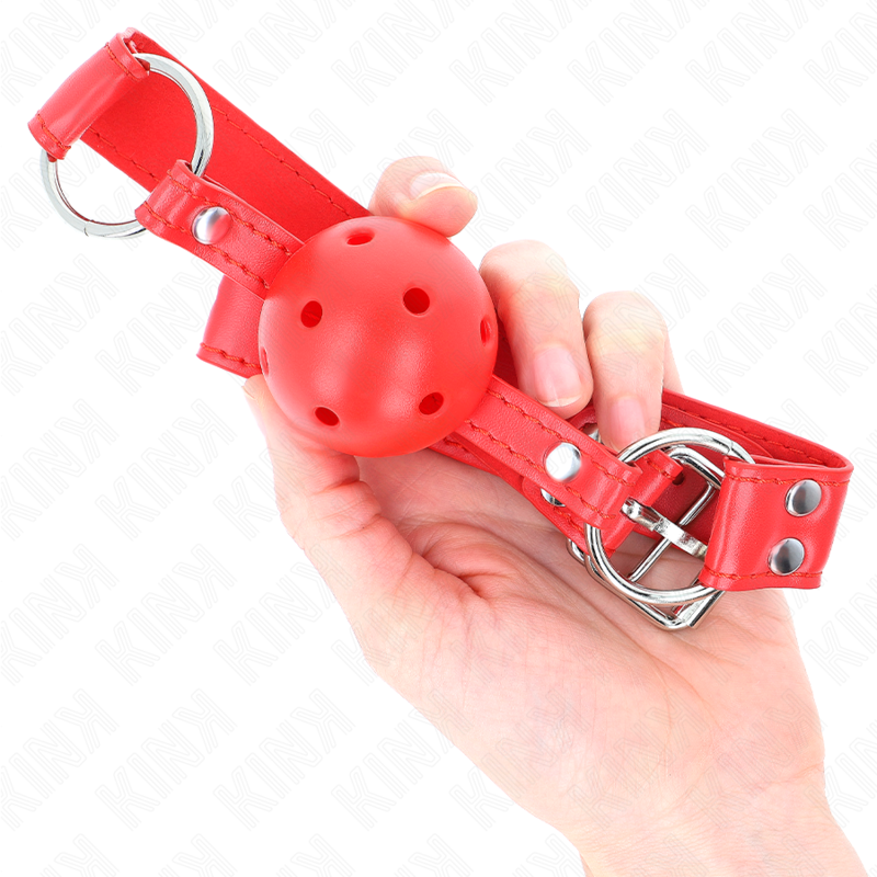 Kink - Kompletter Roter Hohlballknebel 62 X 2 Cm