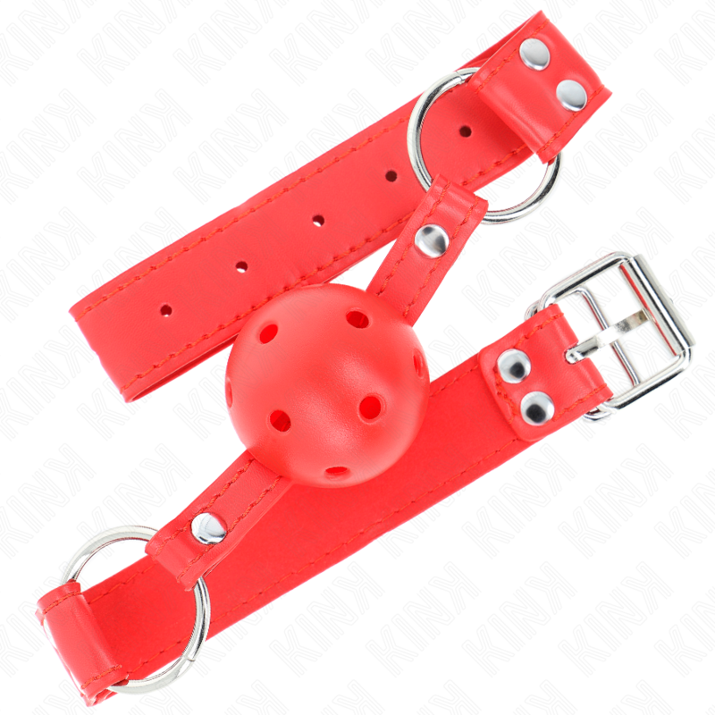 Kink - Kompletter Roter Hohlballknebel 62 X 2 Cm