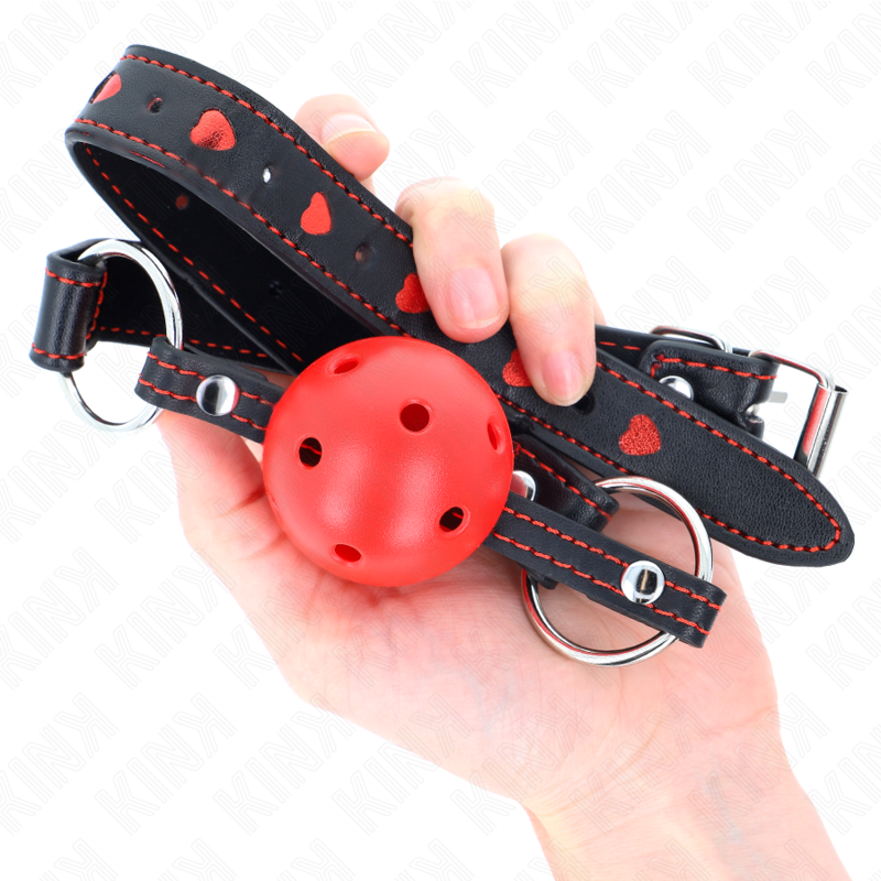 Kink - Hohlharter Roter Ballknebel Modell 2 65 X 2,5 Cm