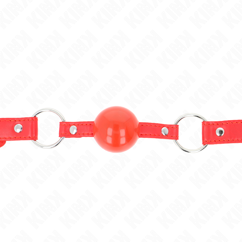 Kink - Tpe-Ball 4 Cm Knebel Mit Rojo-Schloss 60 X 2 Cm
