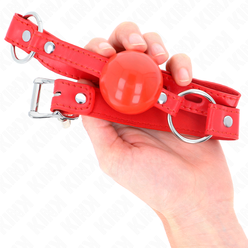 Kink - Tpe-Ball 4 Cm Knebel Mit Rojo-Schloss 60 X 2 Cm