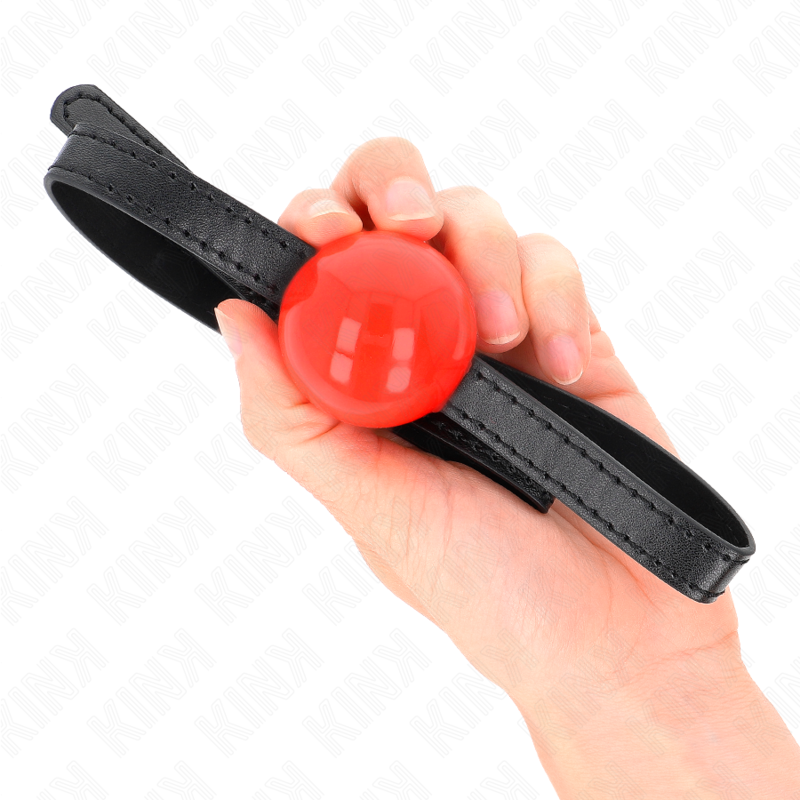 Kink - Roter Einzelner Fester Ball 4 Cm Gag 65 X 1,5 Cm