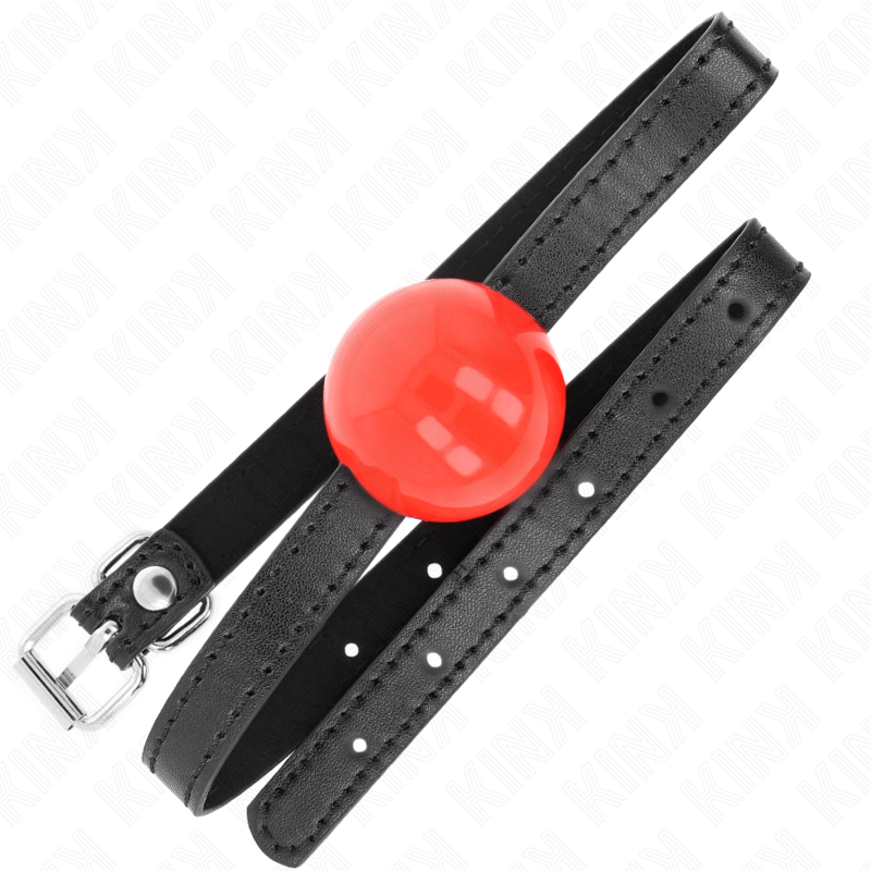 Kink - Roter Einzelner Fester Ball 4 Cm Gag 65 X 1,5 Cm