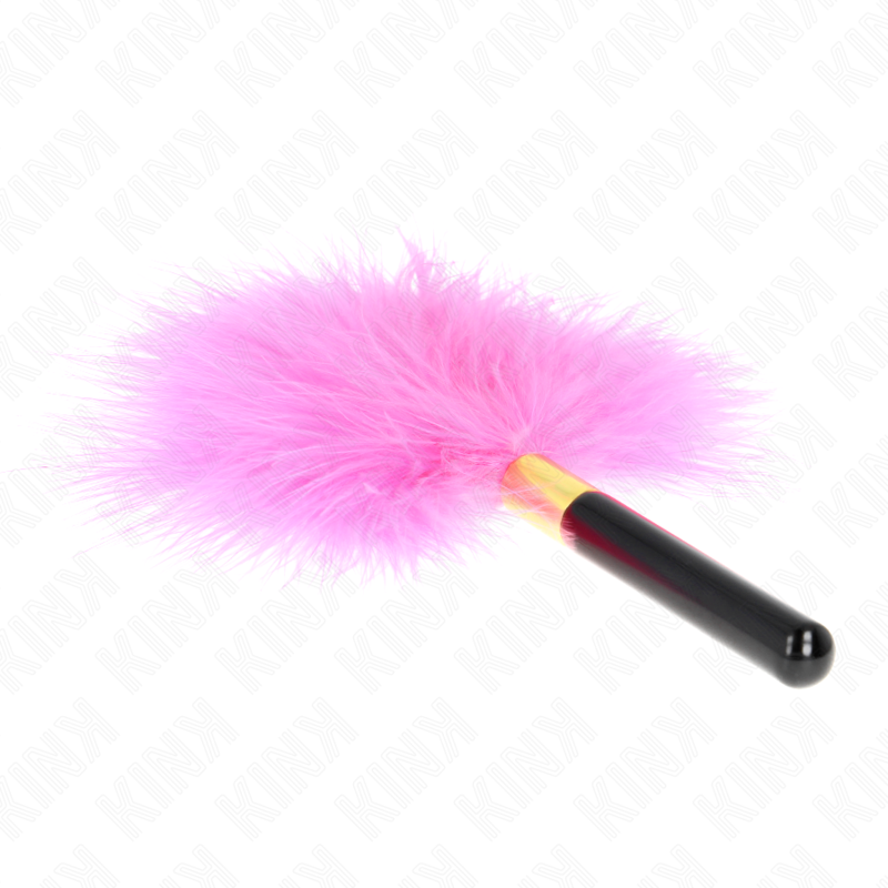Kink - Fuchsia Gold Metall Kitzelfedern 18 Cm