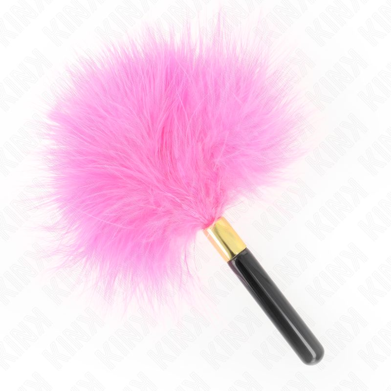 Kink - Fuchsia Gold Metall Kitzelfedern 18 Cm