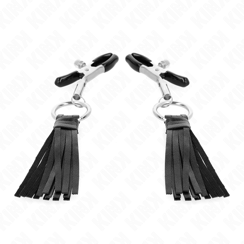 Kink - Kunstleder Quasten Nippelklemmen 6 Cm