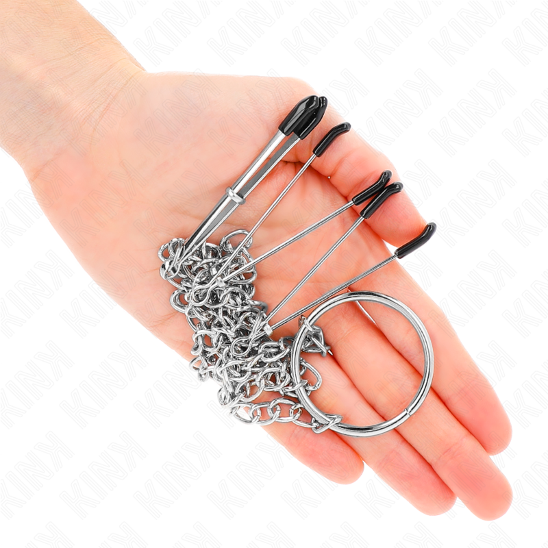 Kink - Dreifach Nippel- Und Klitzisklemmen Mit Kette Modell 1