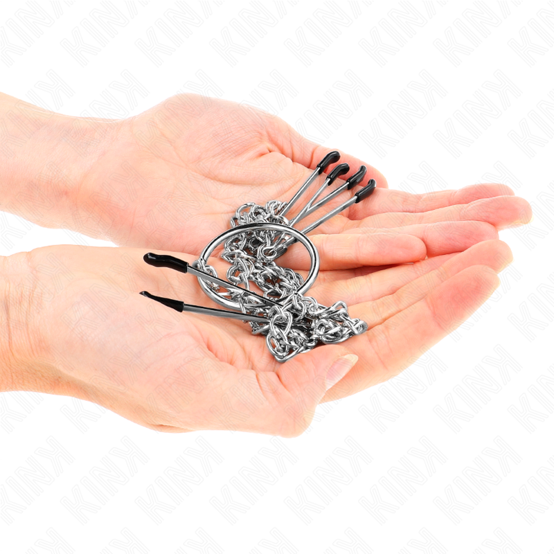 Kink - Dreifach Nippel- Und Klitzisklemmen Mit Kette Modell 1