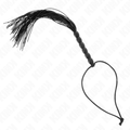 Kink - Mini Silikonpeitsche Mit 6 Schwarzen Perlen 26 Cm