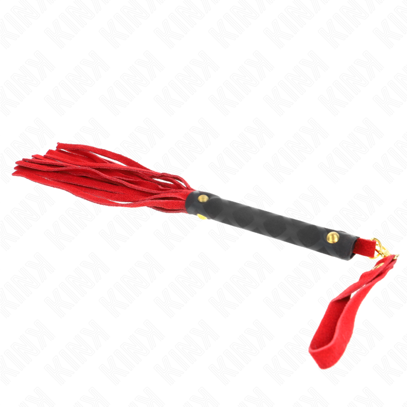 Kink - Rote Wildleder Mini-Peitsche 30 Cm