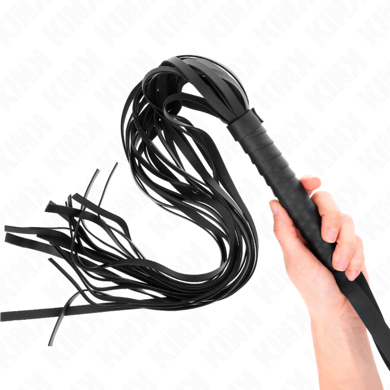 Kink - Negro Peitsche Mit Kurzem Griff Und Langem Schwanz 70 Cm