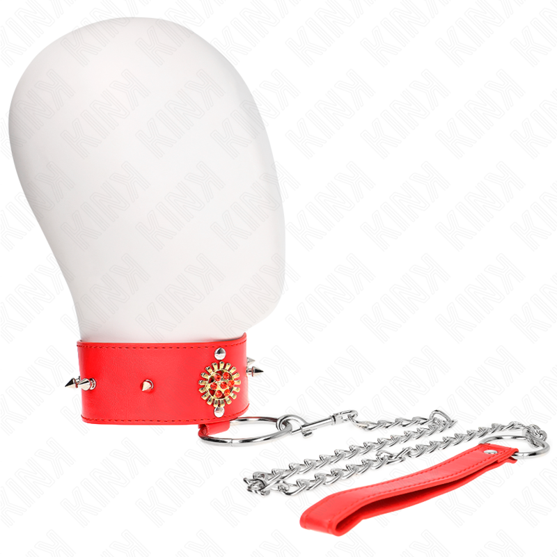 Kink - Rote Diamantkette Mit Gãœrtel 65 Cm Verstellbar 35-51 Cm X 7 Cm