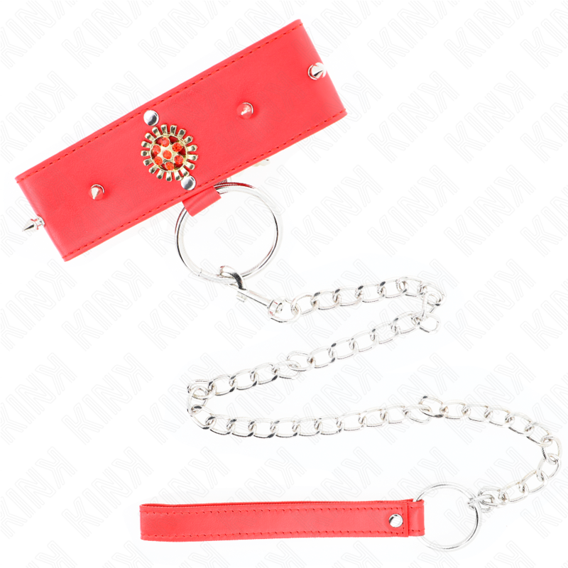 Kink - Rote Diamantkette Mit Gãœrtel 65 Cm Verstellbar 35-51 Cm X 7 Cm
