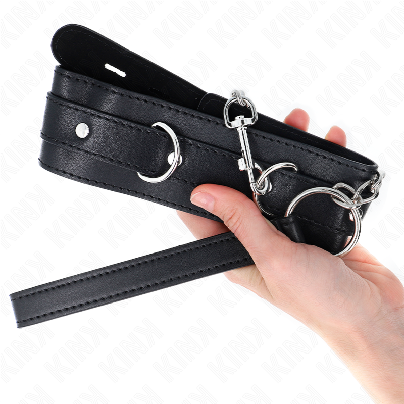 Kink - Halsband Mit Gãœrtel 65 Cm Mit Riemen Schwarz 54 X 4,5 Cm
