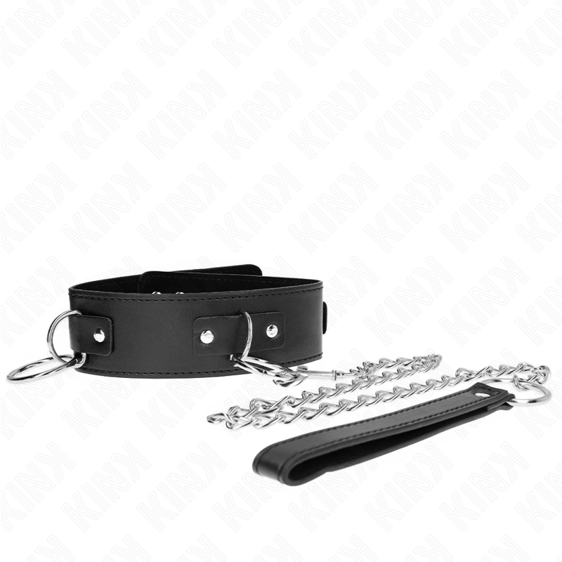 Kink - Halskette Mit Leine 65 Cm 3 Ring Modell 2 Verstellbar 36-43 Cm X 5 Cm