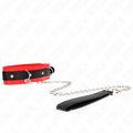 Kink - Basismodell Halsband Mit Leine 65 Cm Modell 3 Rot 53 X 5 Cm