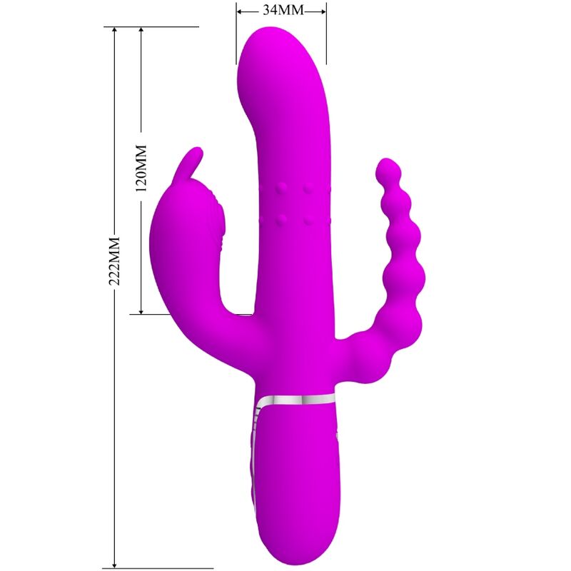 Pretty Love - Cammy Triple Vibrator Multifunktion 4 In 1 Rosa
