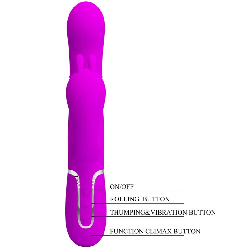Pretty Love - Cammy Triple Vibrator Multifunktion 4 In 1 Rosa