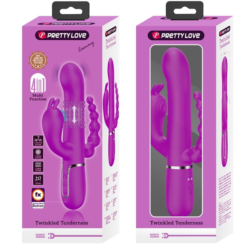 Pretty Love - Cammy Triple Vibrator Multifunktion 4 In 1 Rosa