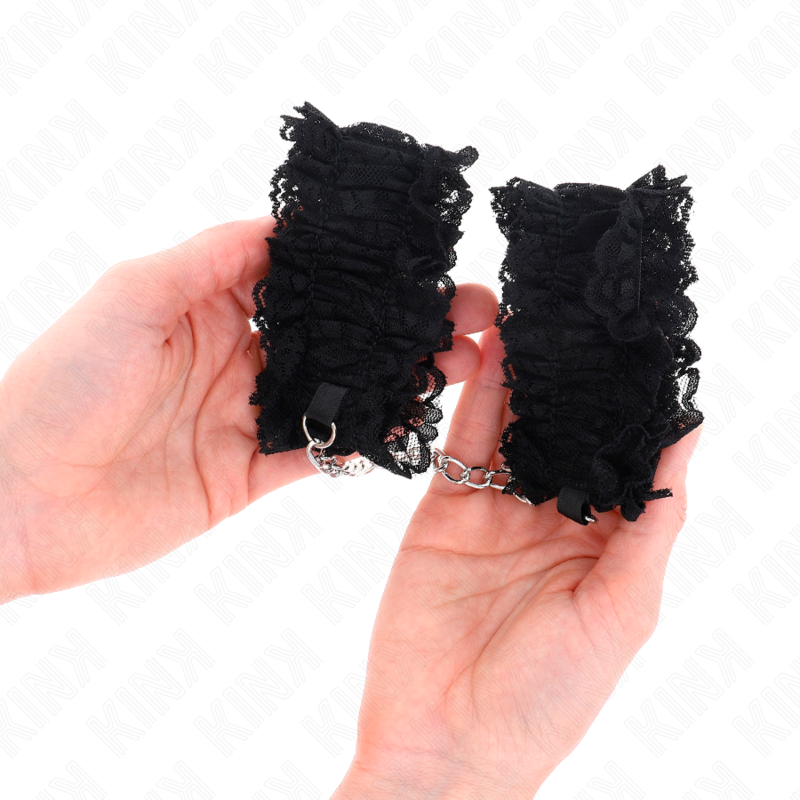 Kink - Elastische Handgelenksfesseln Aus Spitze Negro