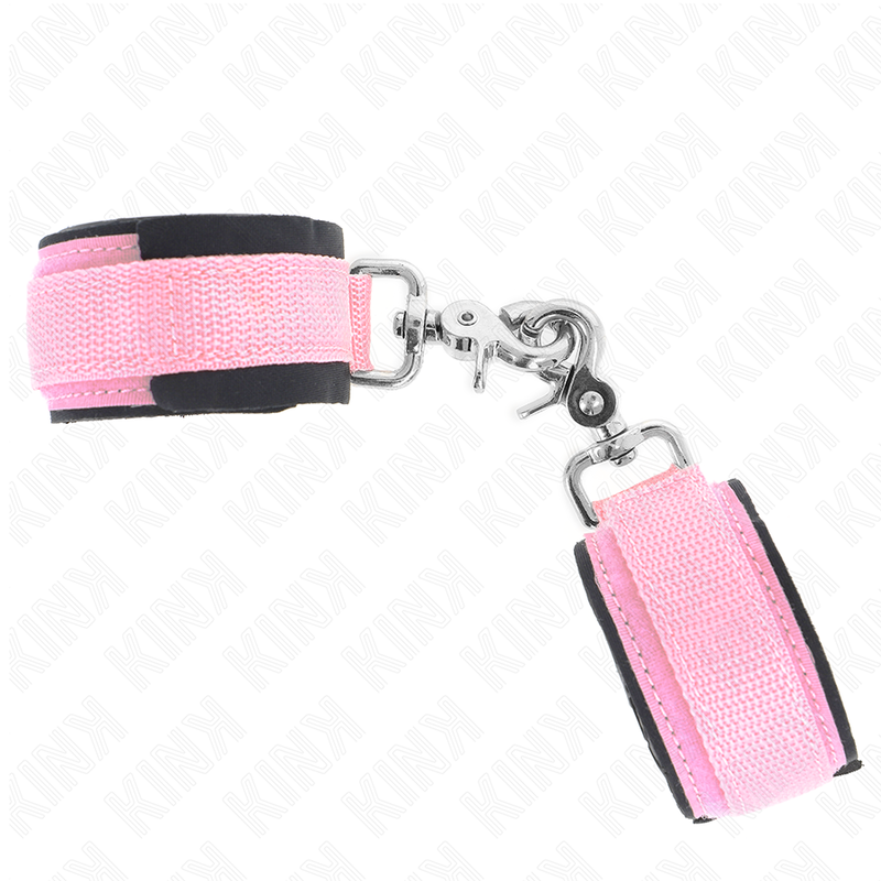 Kink - Verstellbare Neopren-Handhandfesseln Rosa Verstellbar 22-34 Cm