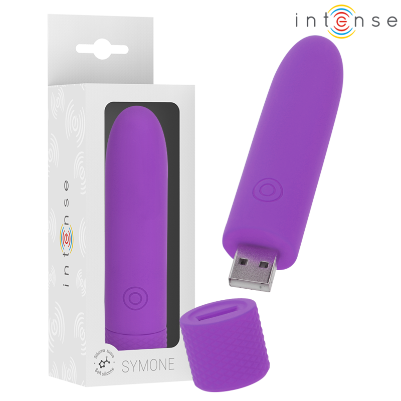 Intense - Symone Usb Wiederaufladbarer Vibrierender Bullet 8 Vibrationen Lila 10 X 2,2 Cm