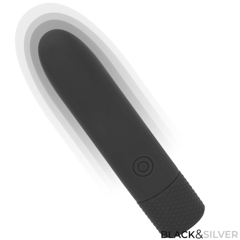 Black & Silver - Geri Usb Wiederaufladbarer Vibrierender Bullet 8 Vibrationen Schwarz 10 X 2,2 Cm