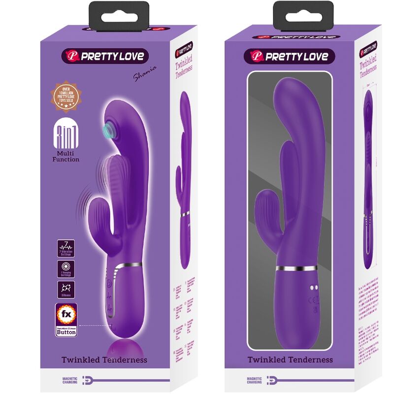 Pretty Love - Shania Triple Rabbit Vibrator Multifunktions-Lila
