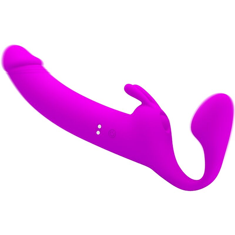 Pretty Love - Zanini Strapless Strap-On 10 Vibrationen Lila