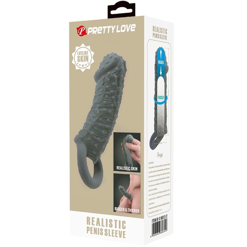 Pretty Love - Realistischer Penisvergrã–Sserer Und Verzã–Gerungshãœlse Modell 2 Grau
