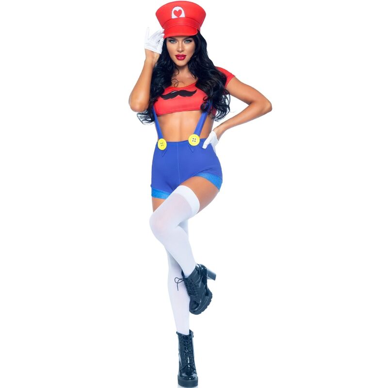Leg Avenue - Sexy Kostãœm Mario Bros Rot/Blau M