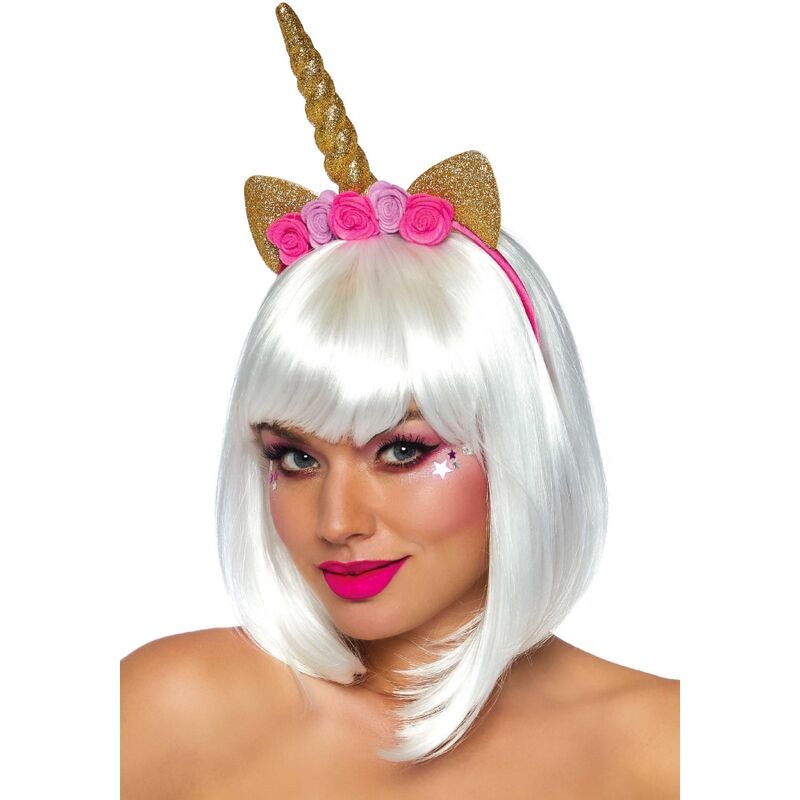 Leg Avenue - Einhorn-Blumen-Stirnband Gold