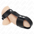 Kink - Peniskãfigring Aus Leder Mit Verstellbarem Hockentrenner