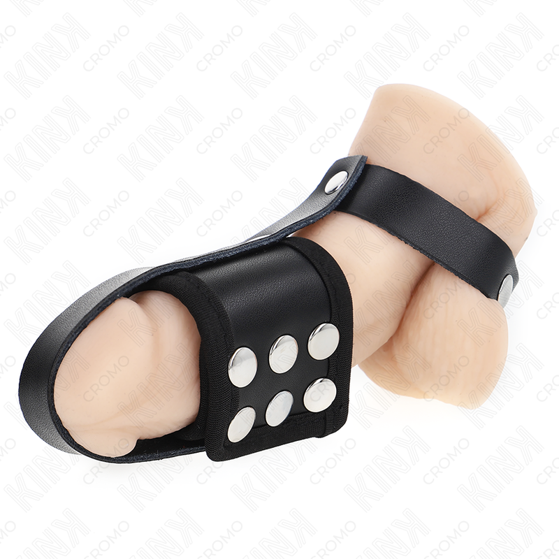 Kink - Peniskã„Figring Aus Leder Mit Verstellbarem Beschichtetem Hockentrennergurt