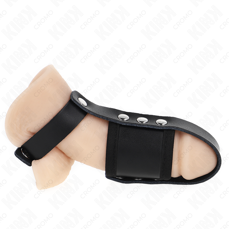 Kink - Peniskã„Figring Aus Leder Mit Verstellbarem Beschichtetem Hockentrennergurt