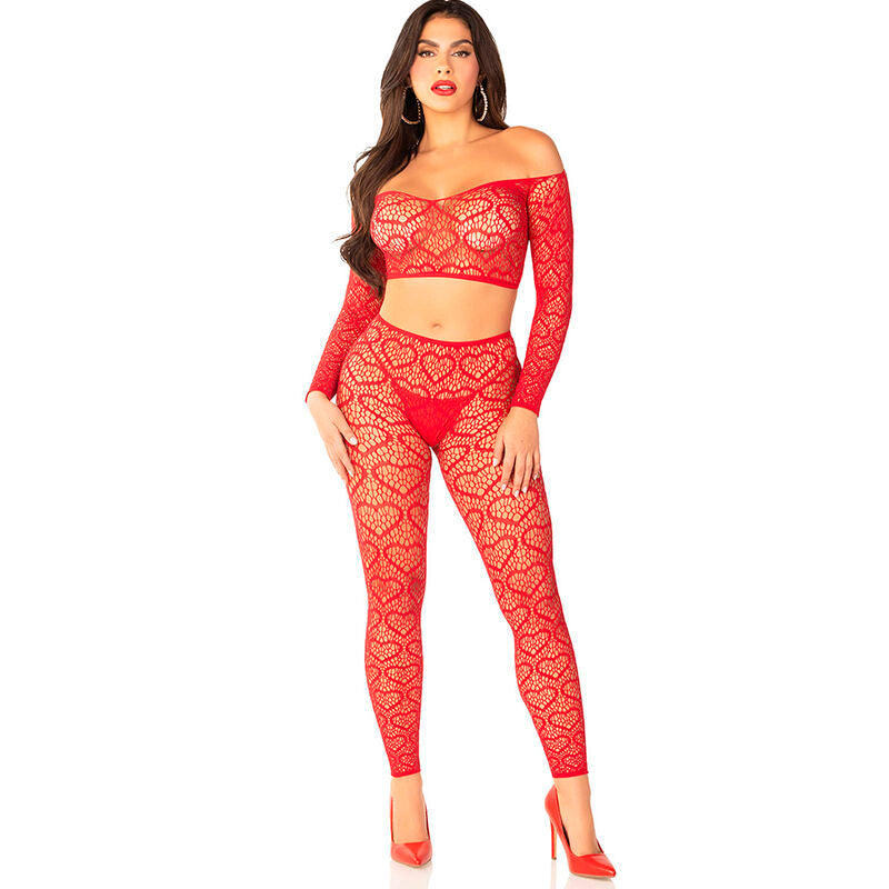 Leg Avenue - Crop Top + Str�mpfe Rot EinheitsGrösse