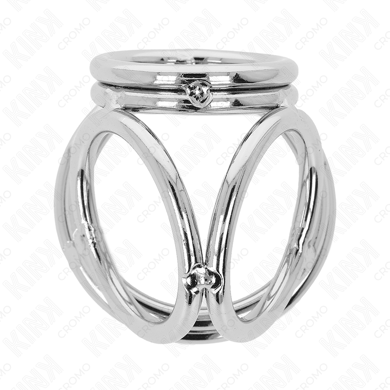 Kink - Dreifach Chrom Metall Penisring 3,8 Cm Bis 5 Cm Modell 1