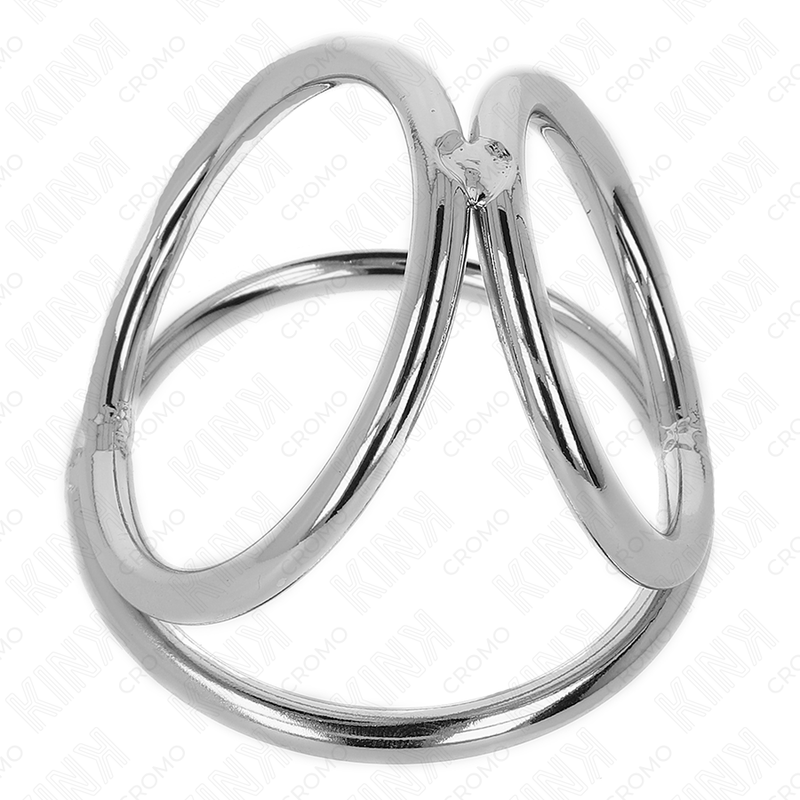 Kink - Dreifach Chrom Metall Penisring 3,8 Cm Bis 5 Cm Modell 2