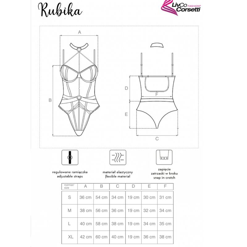 Livco Corsetti Fashion - Rubika Lc Xg079 Body Mit Choker Schwarz Xl