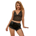 Subblime - 953942 Lã„Ssige Seidennachthemd + Spitzenhose Schwarz L/Xl