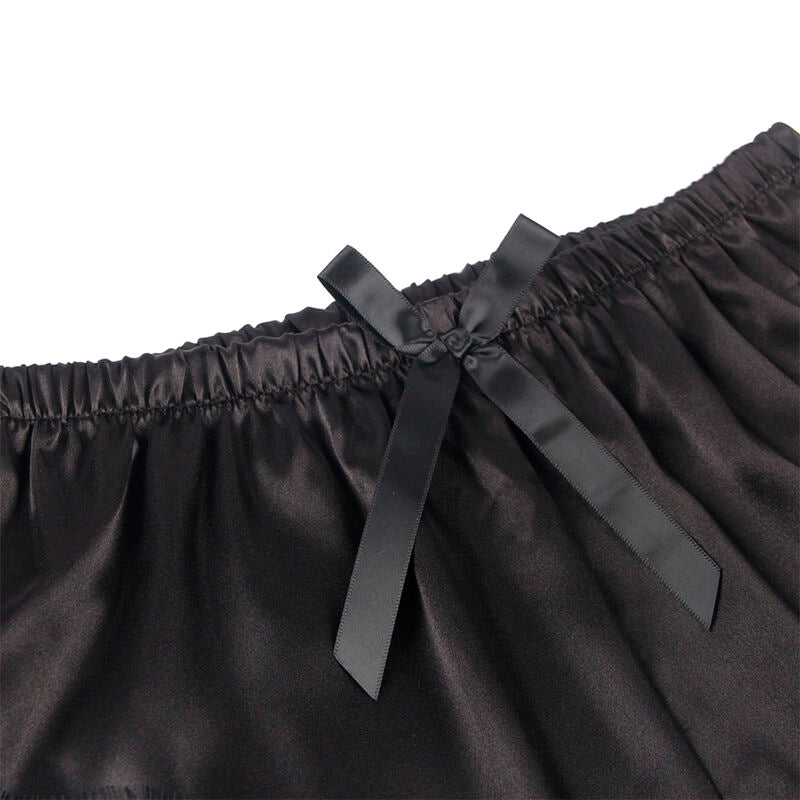 Subblime - 953942 Lã„Ssige Seidennachthemd + Spitzenhose Schwarz L/Xl