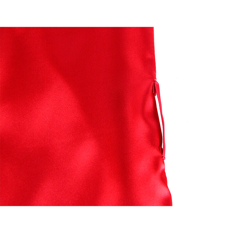 Subblime - 954017 Spitzen-Unterhemd Mit Transparentem Rãœcken Und String, Rot/Schwarz, S/M