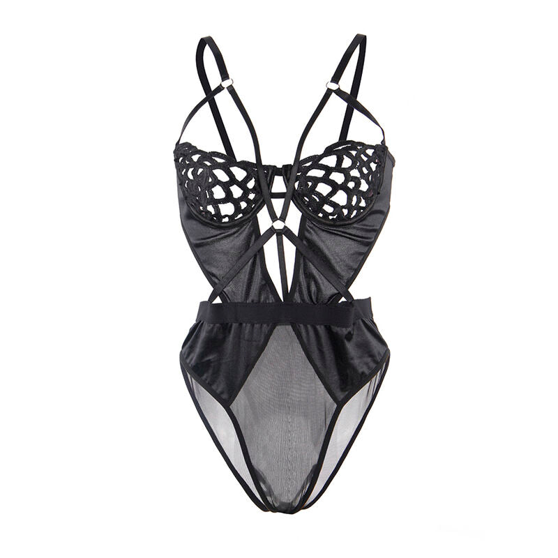 Subblime - 954055 Sexy Spitzen-Body Schwarz S/M