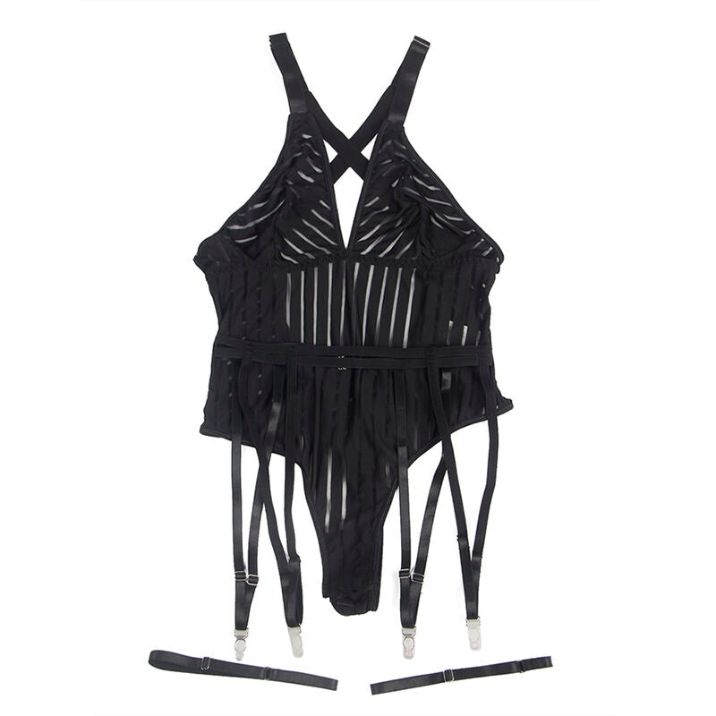 Subblime - 954154 Body Mit Strumpfgãœrtel Schwarz L/Xl