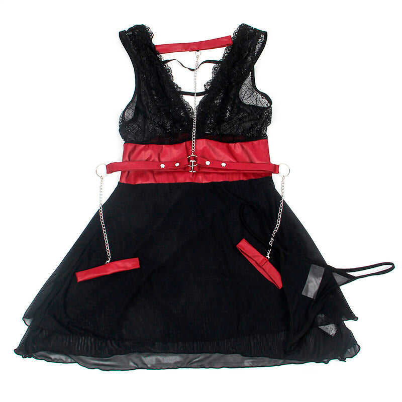 Subblime - 954437 Bondage-Kleid Aus Spitze Schwarz L/Xl