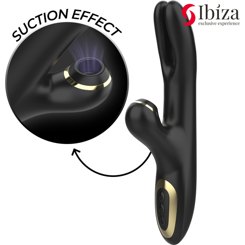 Ibiza - Doppelvibrator Klemme Schwarz